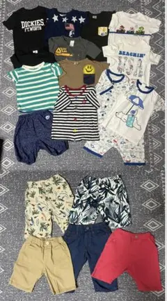 夏物ブランド入り男の子90㎝35枚と95㎝10枚 合計45枚セットまとめ売り 