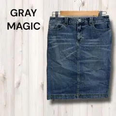 グレイマジック スカート デニム タイト 膝丈 カジュアル ジーンズ M