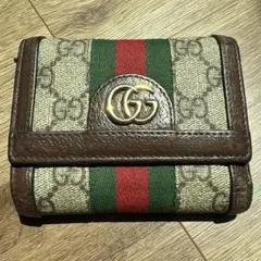 GUCCI ニつ折り財布 オフィディア GGマーモント シェリーライン - メルカリ