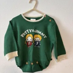 パティ&ジミー　ロンパース　フタフタ　ニット　長袖　秋服　男女　サンリオ