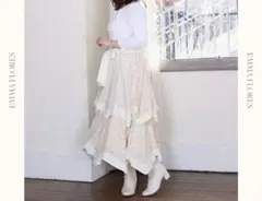 EMMAFLORES 花柄フレアスカート 4L