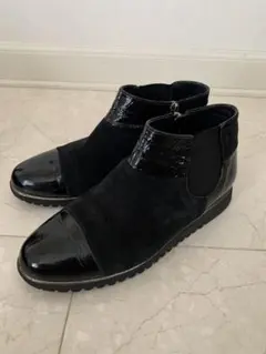 美品✨銀座ヨシノヤ　ショートブーツ　ゴアテックス　防水　黒　ナイロン 美品✨銀座ヨシノヤ ショートブーツ ゴアテックス 防水 黒 ナイロン