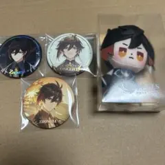 原神 鍾離 缶バッジ ぬいぐるみ 指人形のサムネイル