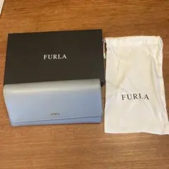 FURLA 二つ折り財布 ライトブルー