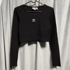 アディダス ESS CROP エッセンシャルズ リブ クロップ 長袖Tシャツ M