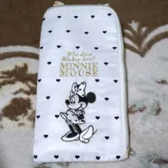 ミニーマウス ポーチ ハート模様 ペンライトケース