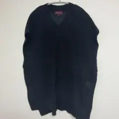黒 Vネック ニットベスト