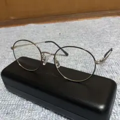 JINS ゴールド ラウンドメガネ