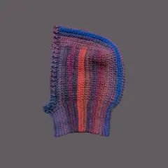 ハンドメイド　バラクラバ　フード帽　フード帽　かぎ針