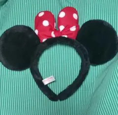 ディズニー ミニー カチューシャ リボン 赤 あか レッド