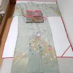 【フルセット】訪問着→作家物 暈し染め 金彩 正絹 逸品、袋帯→正絹 唐織