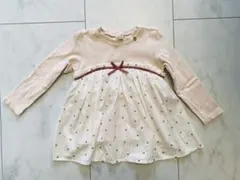 petit main 長袖フリル付きTシャツ 110