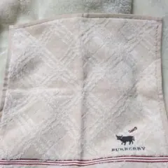 BURBERRY アイボリー チェック柄 タオルハンカチ　未使用品