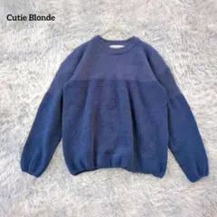 Cutie Blonde キューティーブロンド 切替切り替えニット ブルー M