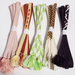 M*i様 (0882)帯締め 5点 まとめ売り 帯紐 着物 和装 小物