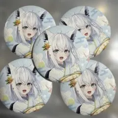 白上フブキ ホロライブ 箔押し缶バッジ 正月衣装ver. 白上フブキ 箔押し缶バッジ正月衣装ver. 4個セット おまけ付き（2枚目