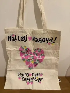 フライングタイガー 名古屋限定 トートバッグ イチゴ柄