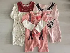 カバーオール・ロンパース 3枚セット 50〜70cm
