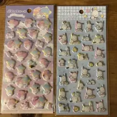 新品　サンリオ　ぷくっとシール　キキララ　ポチャッコ　２枚セット