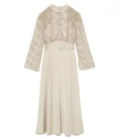 リリーブラウン　パーティードレス　ピンクベージュ