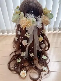 ラプンツェル髪飾り♡♡黄色 1点限り