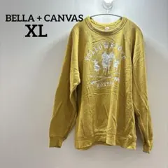 BELLA + CANVAS 【XL】イエロートレーナー 裏起毛　カジュアル