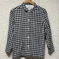 無印良品　チェック柄 長袖シャツ S-M