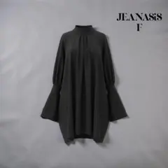 JEANASIS ジーナシス ハイネック チュニック ワンピース ブラック 上品のサムネイル