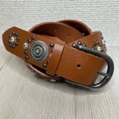 メンズ ベルト 本革 スタッズ