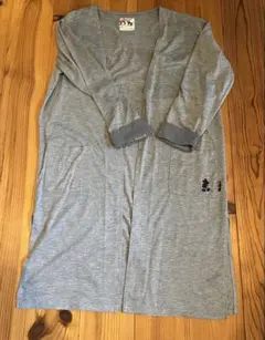 ミッキーマウス刺繍 グレー カーディガン