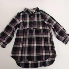 kids GLOBAL WORK チェック柄長袖シャツ Mサイズ