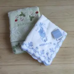 【新品・2枚セット】ウェッジウッドWEDGWOODフェイスタオルとハンカチ