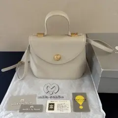 ミラショーンmila schon オフホワイトハンドバッグ！ショルダーバッグ！