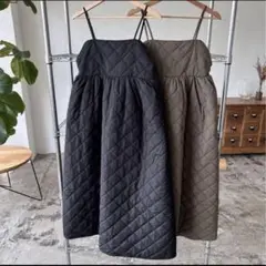 bonny キルティングワンピース　カーキ