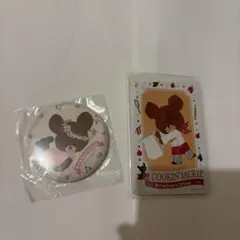 くまのがっこう ジャッキー 缶バッジ ミラー　2点セット
