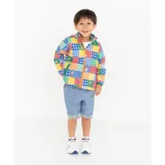 ✨極美品✨ミキハウス　ホットビスケッツ　総柄 はっ水ウインドブレーカー 120