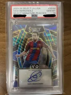 シャビ　PSA10 バルセロナ　サッカーカード　サインカード