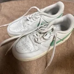 NIKE Air Force 1 ホワイト/グリーン 20cm