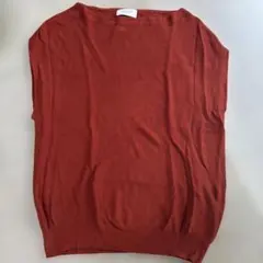 OPAQUE.CLIP 半袖ニット 38/M オレンジ