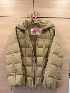 DANTON フード付きダウンジャケット 36 ベージュ