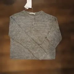 Discoatリブ編みグレーセーター