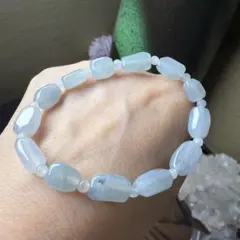 新作⭐️天然本翡翠 希少、ネイビー系翡翠、雪花棉入り神密の幽藍水&辣 
