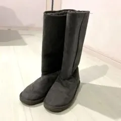 グレー ロングムートンブーツ　サイズＭ