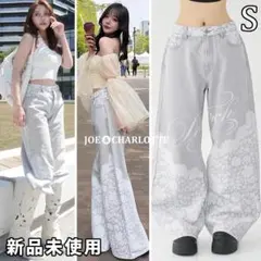 ダーリッチ darich レースビジュールーズデニムパンツ GRY グレー Sのサムネイル