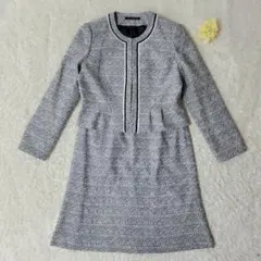 美品✨　東京ソワール　ココラッシー　スカートセットアップ　ノーカラー　ツイード