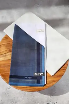 DKNY チェック柄ハンカチ 48cm 2枚セット