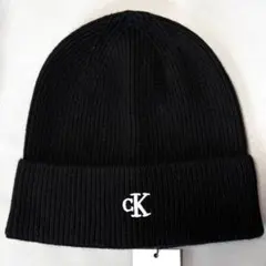 cK ブラック ニット帽 ビーニー レディース