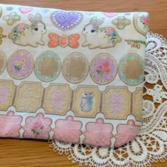 ふわふわガーゼハンカチ⭐️ユキエモン☆アイシングクッキー☆fuwara☆うさぎ