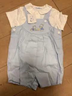 ファミリア 水色ロンパース 80サイズ