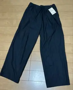 【未使用】無印良品 MUJI ストレートパンツ　黒　M